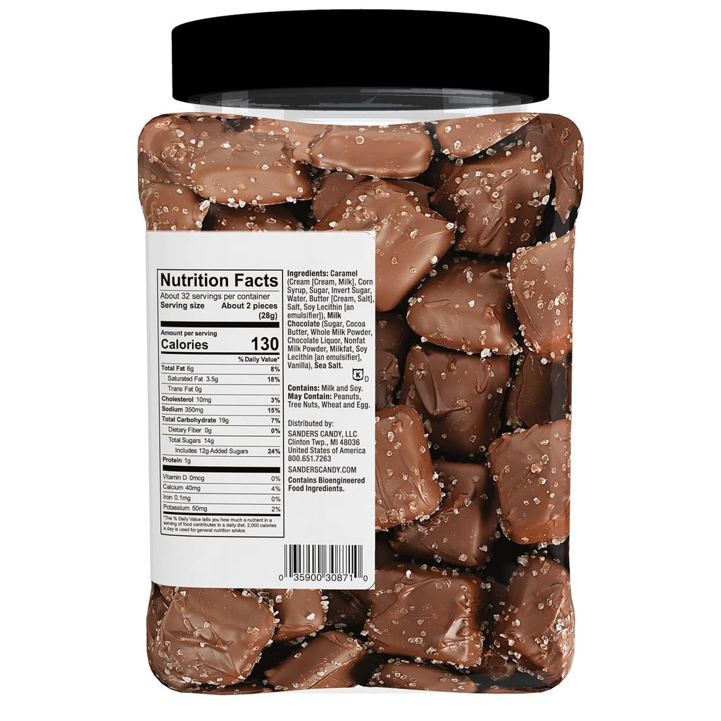 Milk Chocolate Sea Salt Caramels (32 oz Tub) C547