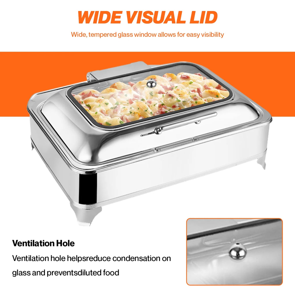 Electric Buffet Server Food Warmer with Glass Window O30492