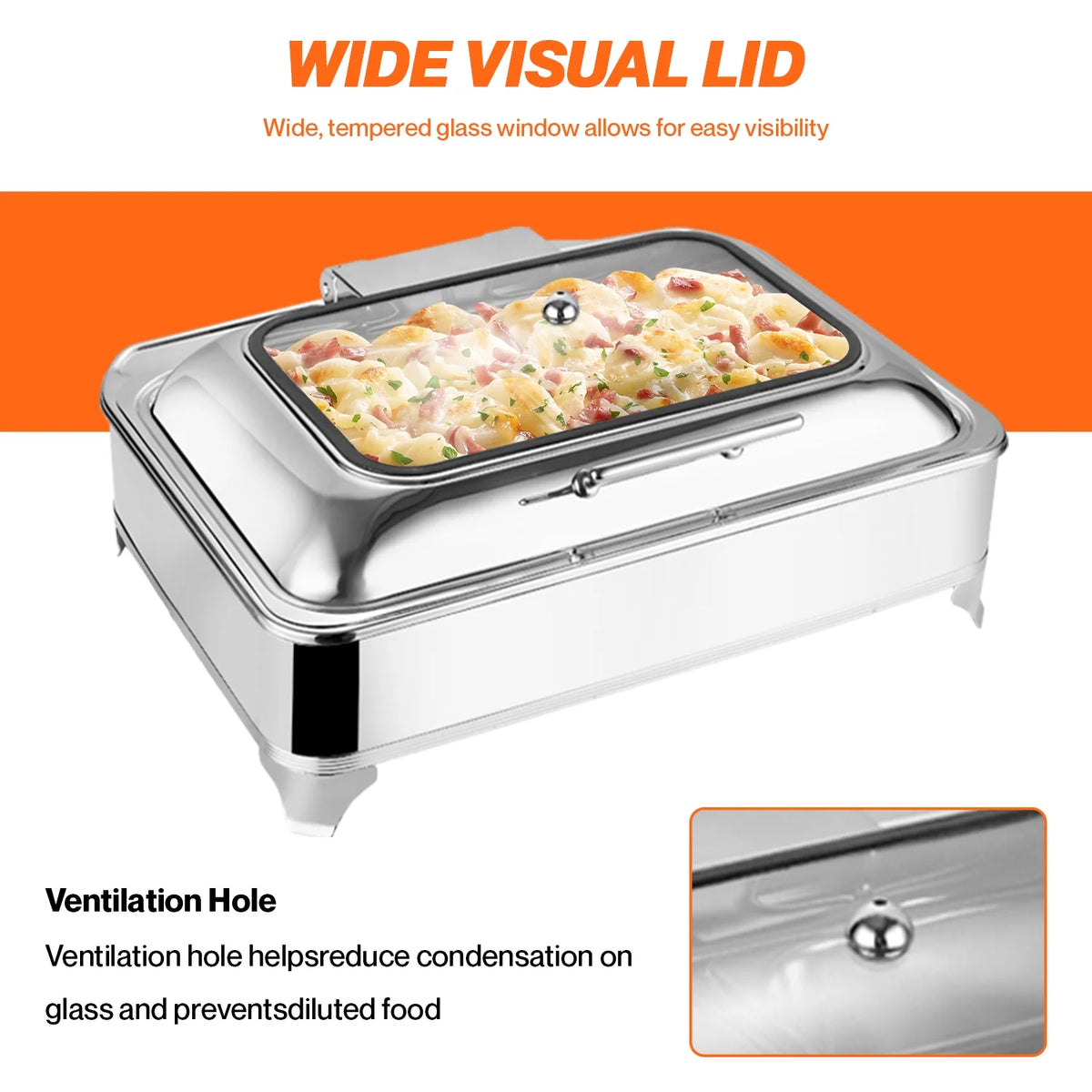 Electric Buffet Server Food Warmer with Glass Window O30492