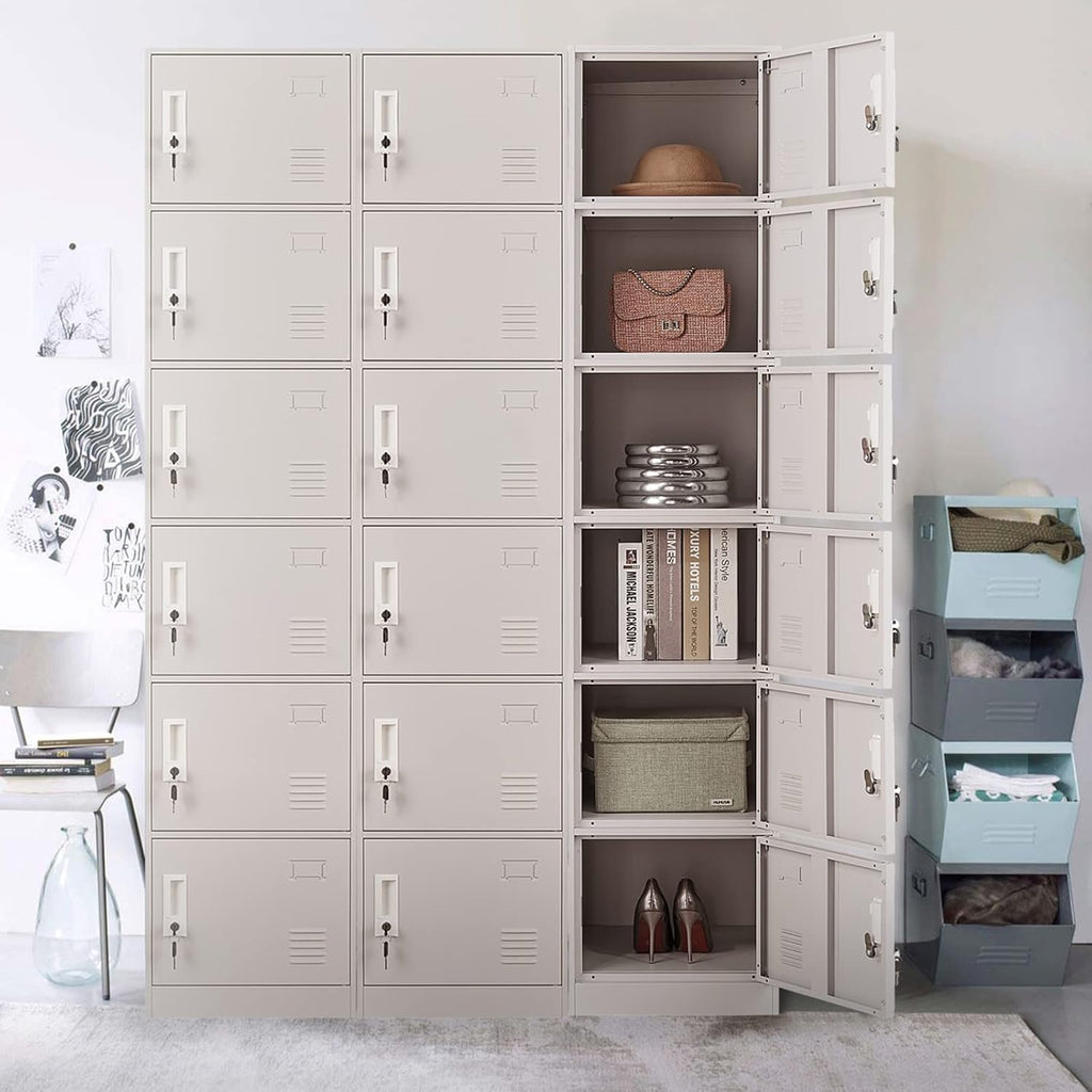 5 Door Light Gray Metal Locker Cabinet Y827