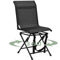 360 Degree Swivel Hunting Blind Chair with Carry Handle, 330 lbs Capacity, Waterproof, Silent Folding Chair with Armrest Q1127