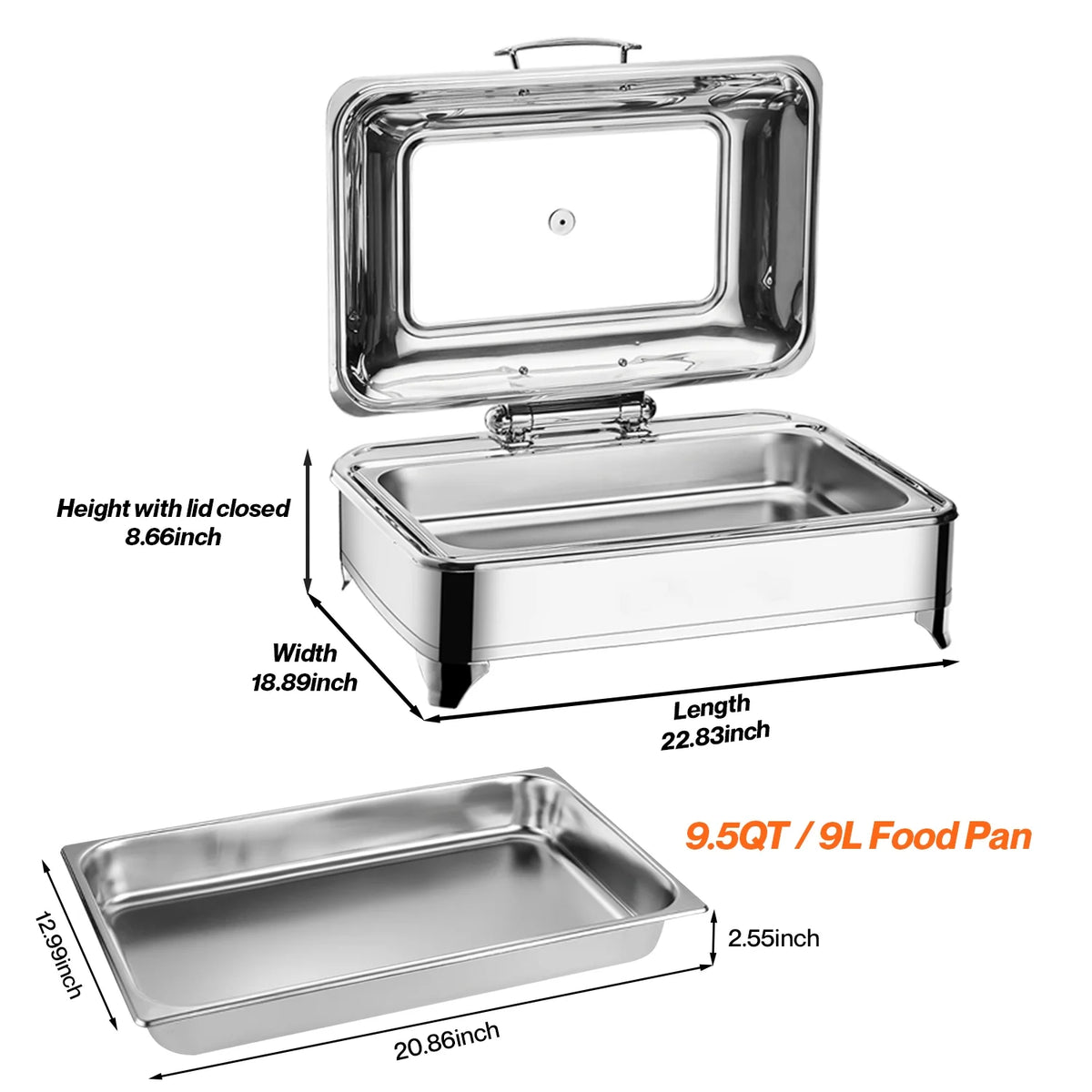 Electric Buffet Server Food Warmer with Glass Window O30492
