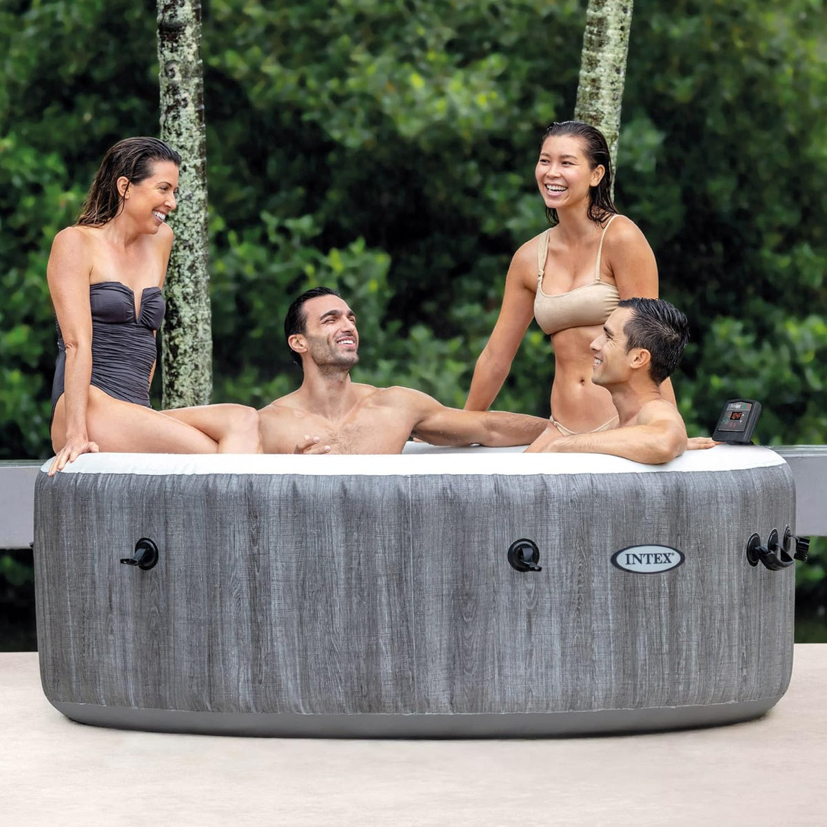 Greywood Inflatable Hot Tub with 4 LED Lights L324