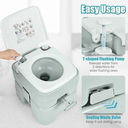 5.3 Gallon 20L Portable Potty Commode D249787