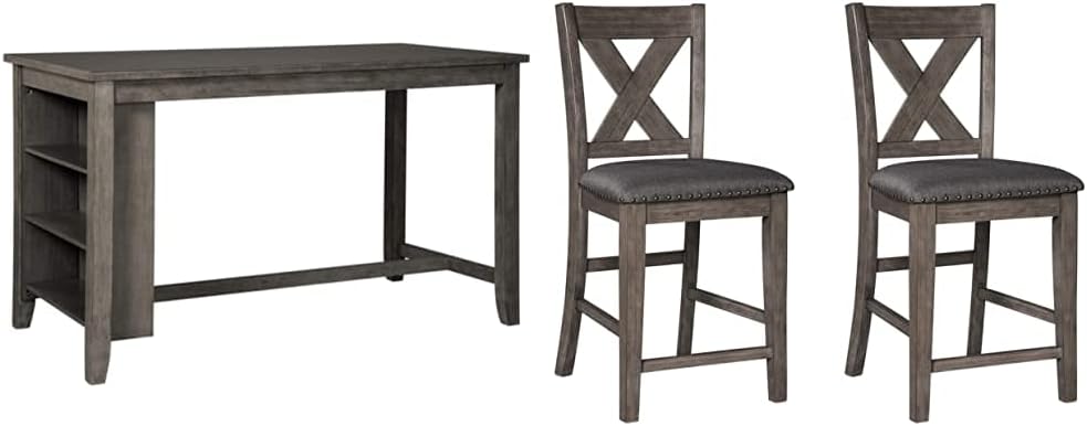 Counter Height Dining Table with Storage Cabinet B84913