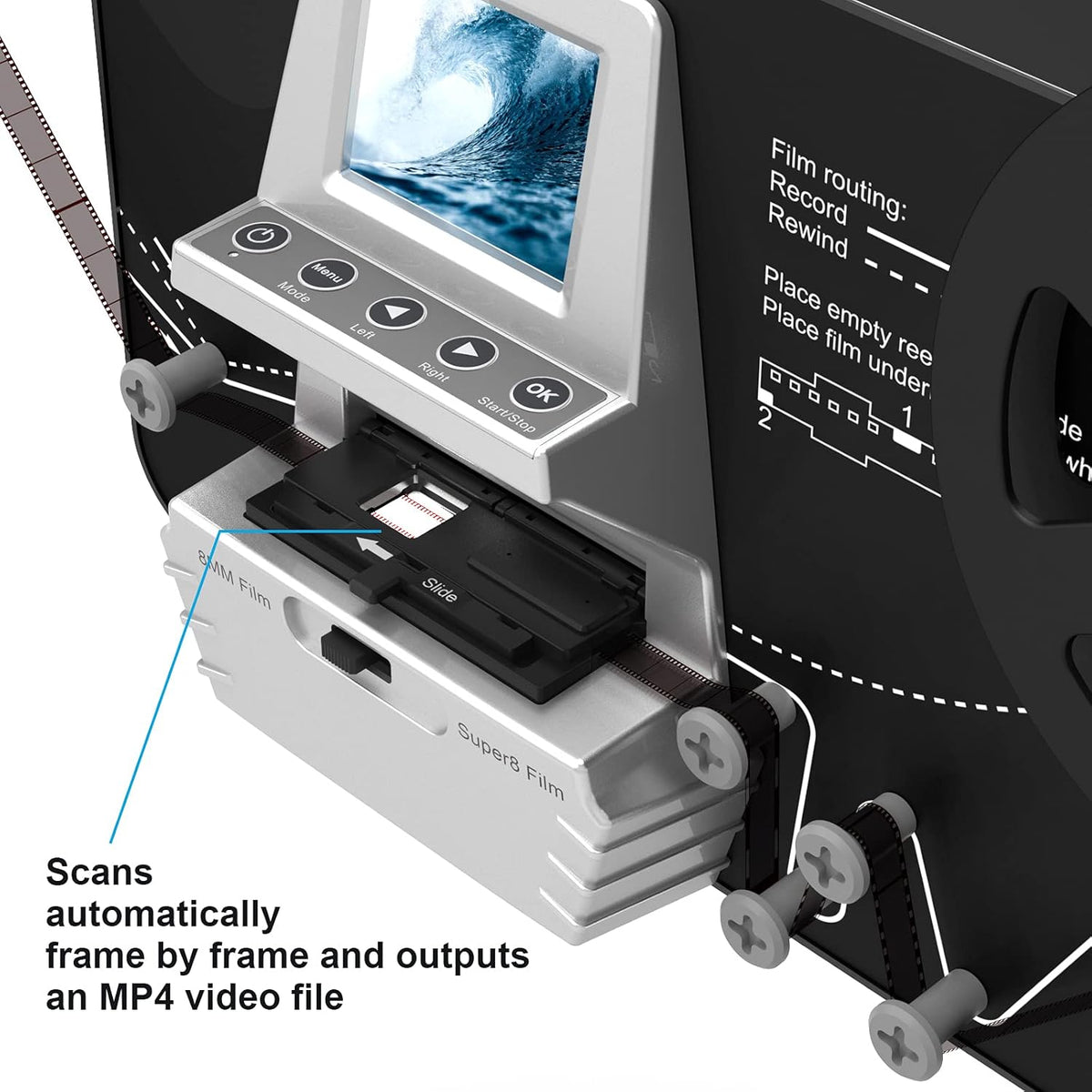 8mm Super 8 Film Scanner Converter with 2.4 LCD B87689