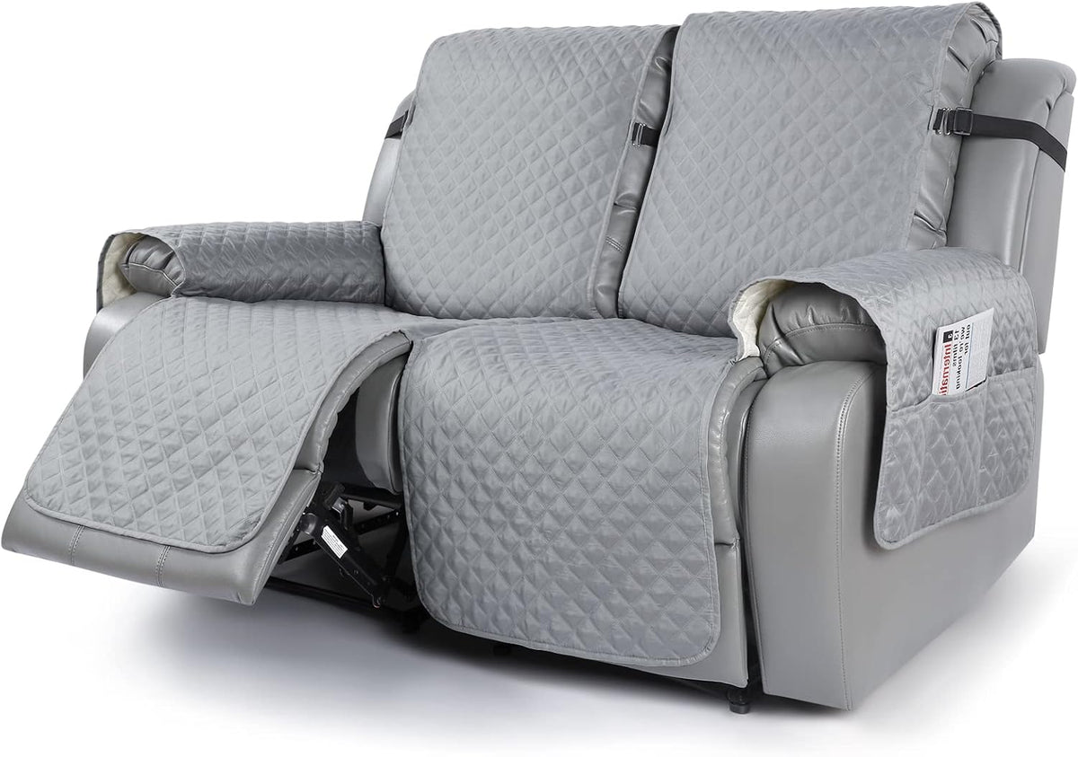 Light Gray 3 Seat Recliner Sofa Cover D4241