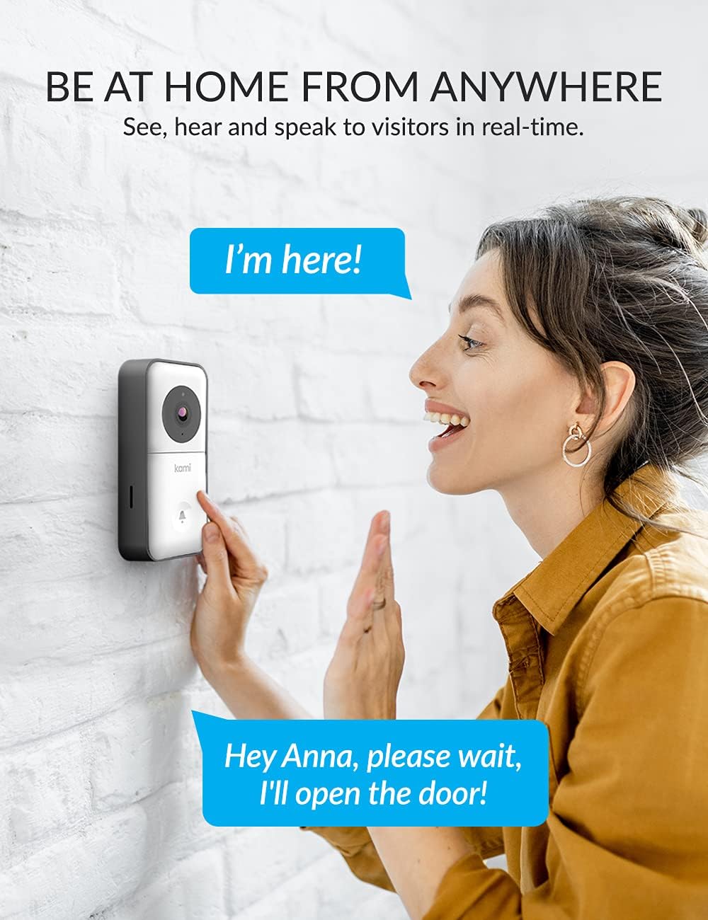 Smart Wi-Fi Video Doorbell Camera with Motion Detector Q14850