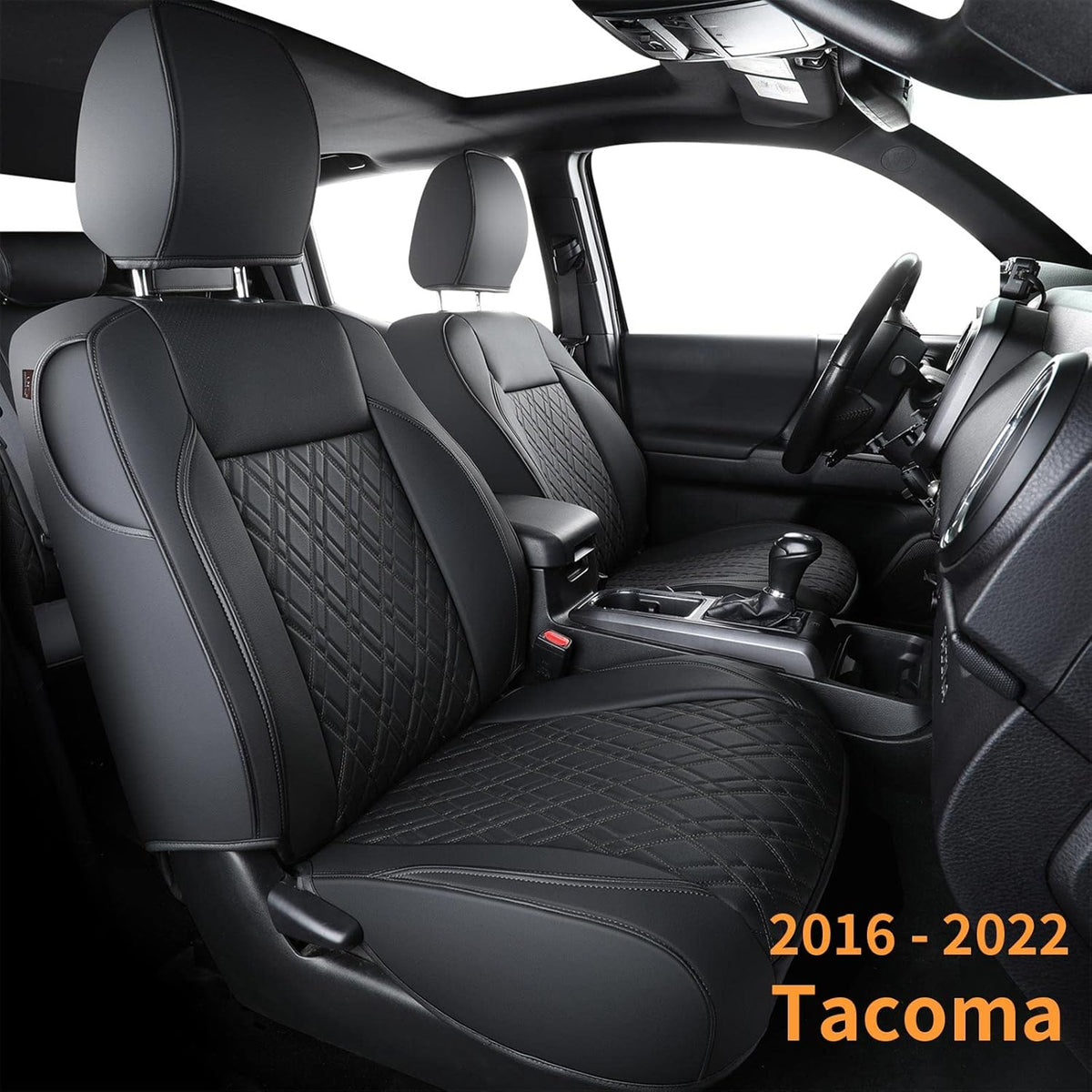 Tacoma Seat Covers Water Proof Faux Leather Full Set Black Z26254