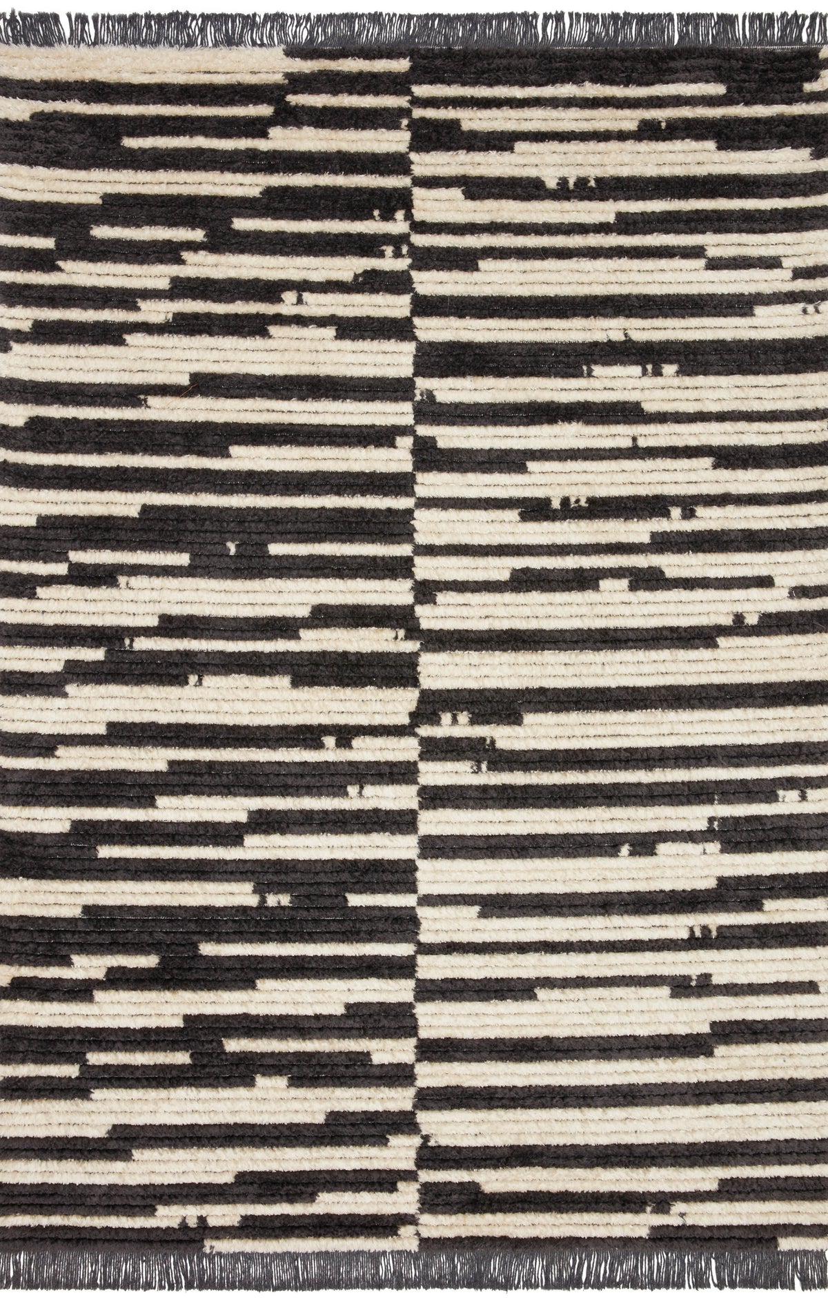 Cream Charcoal 2'7 x 10'0 Rug M87558