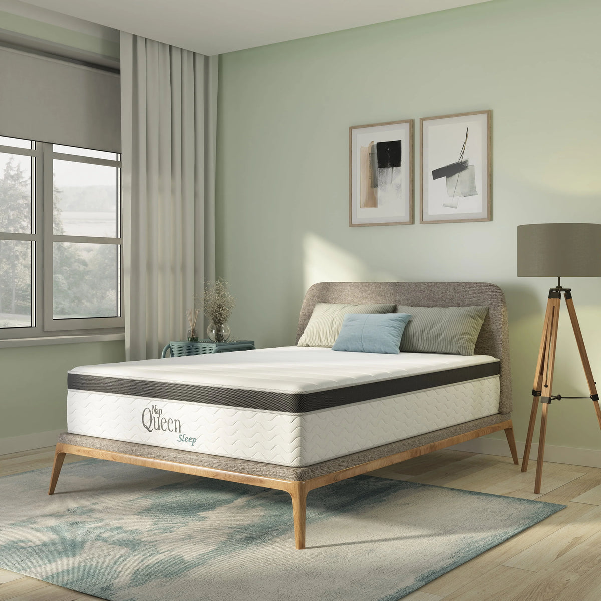 Queen 8” Hybrid Gel Memory Foam and Coils Mattress X5683