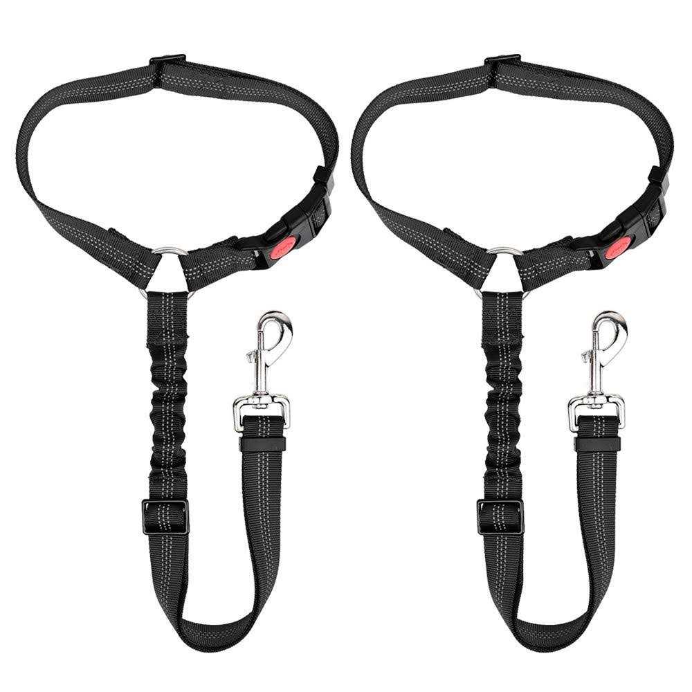 2 Pack Reflective Adjustable Dog Seat Belt D551