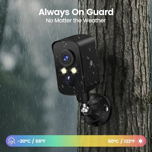 Wireless Outdoor Security Camera, 2K, Night Vision, IP65 Y87757