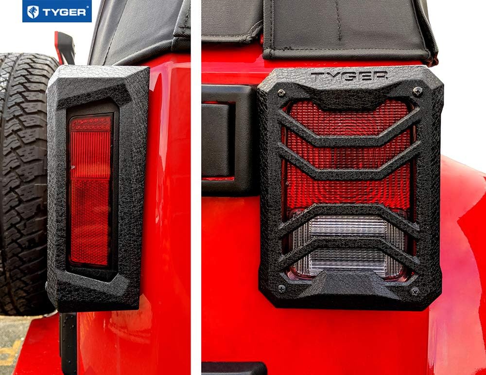 Tail Light Guards Pack of 2 Textured Black Cast Aluminum Alloy V884