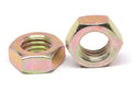 1/4-28 x 7/16 x 3/16 Fine Thread Hex Machine Screw Nut Low Carbon Steel Yellow Zinc Plated L24686