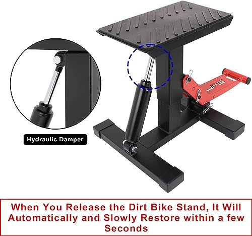 Motorcycle Dirt Bike Stand, 1000Lbs Capacity Height Adjustable Lift Jack - Black W656
