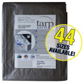Heavy-Duty 14 by 14 Cross Weave UV Blocking 10-mil Silver Poly Tarp P745858