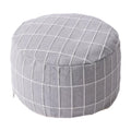 Gray Ottoman Pouffe Cover Foot Stool Cubes L815098