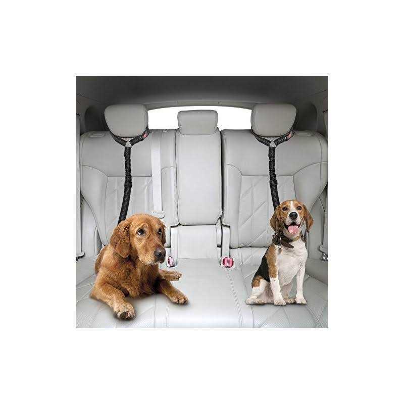 2 Pack Reflective Adjustable Dog Seat Belt D551
