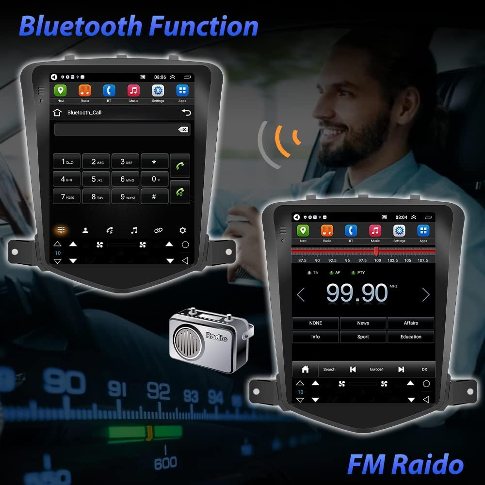 9.7 Inch HD Touchscreen Android Car Stereo with 2GB RAM 32GB ROM Q650018