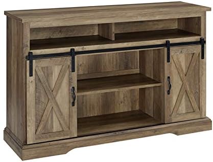 White Wood TV Stand Storage Cabinet O613219