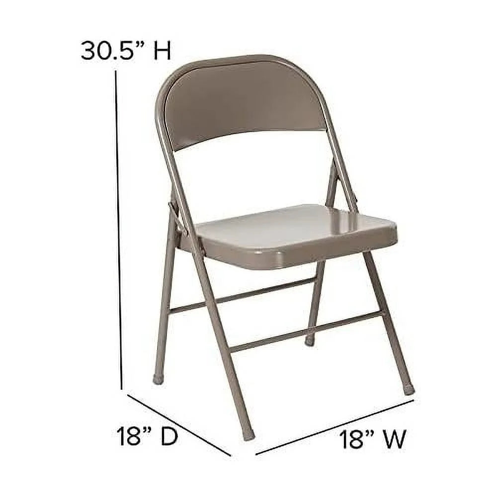 10 Pack Gray Metal Folding Chair W828