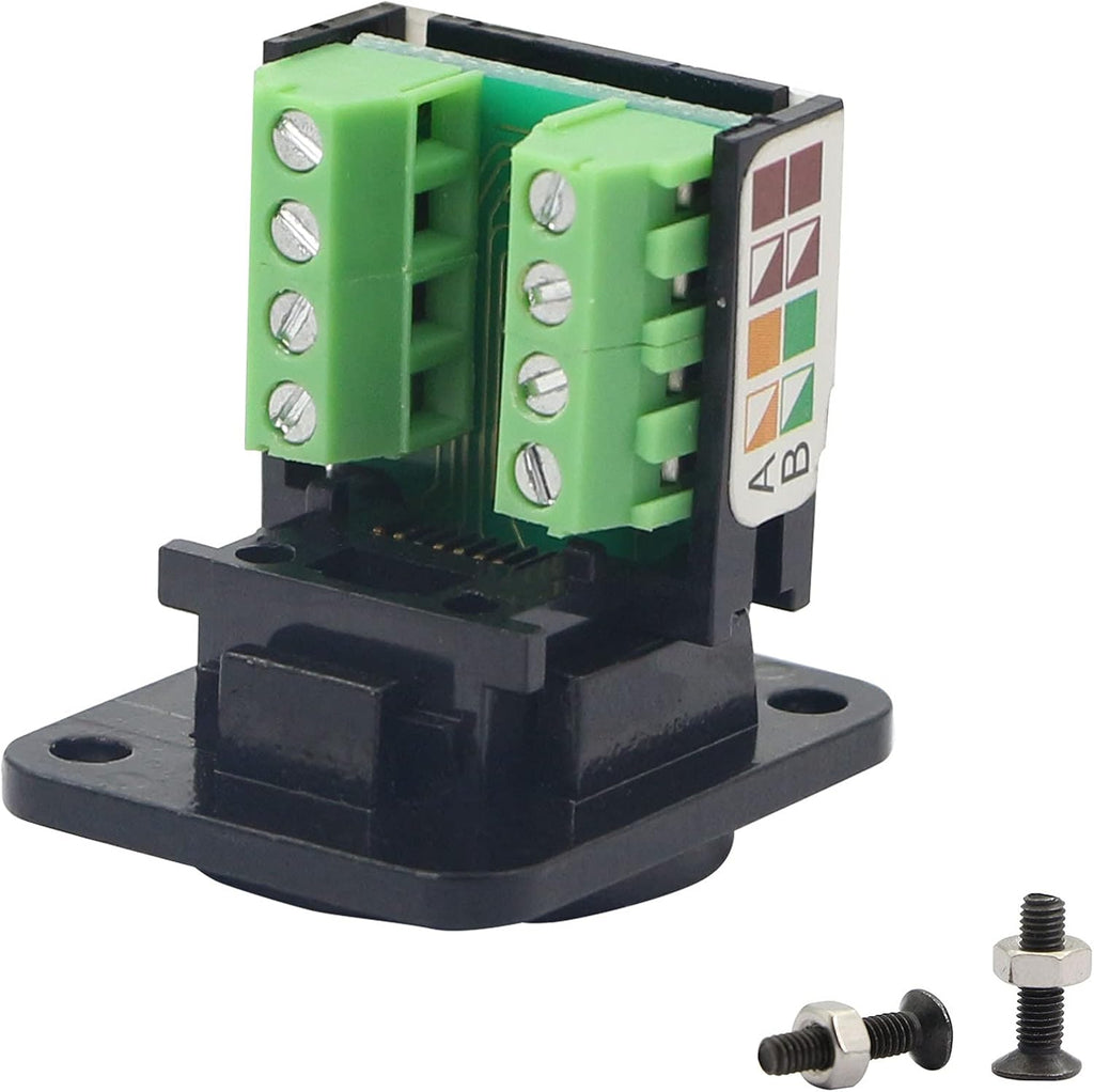 Black RJ45 Panel Mount Keystone Jack A996979