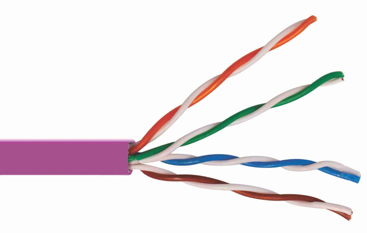 Cat5e PVC Wire, Size 24, Purple B269196