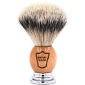 Olivewood Silvertip Badger Shaving Brush & Stand Pack of 2 X62706