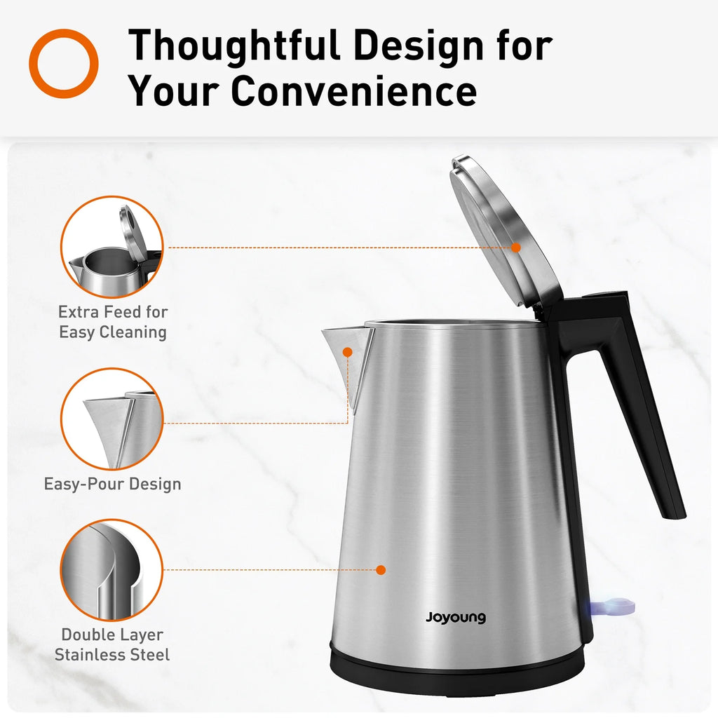 1.5L Double Layer Stainless Steel Electric Kettle I7217
