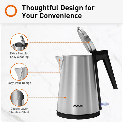 1.5L Double Layer Stainless Steel Electric Kettle I7217