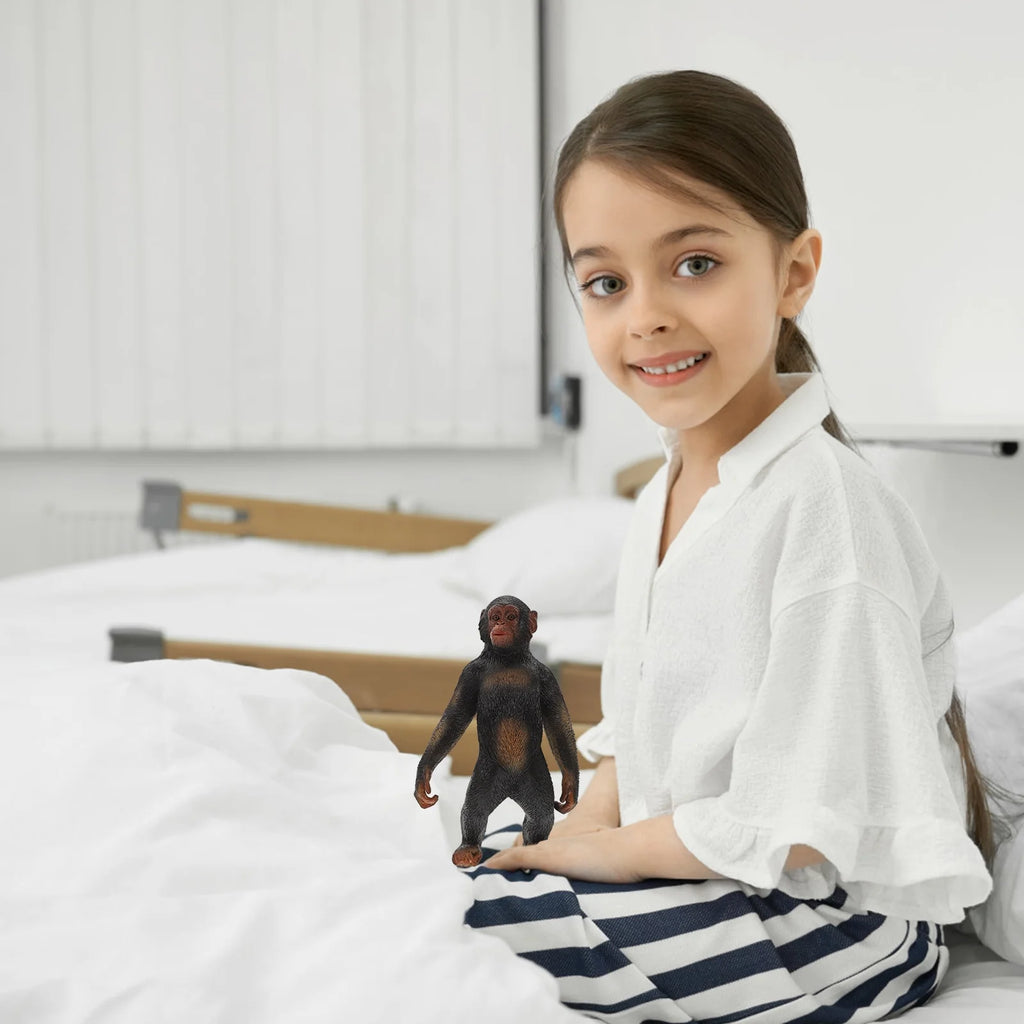 Chimpanzee Animal Statue Desktop Decor Mini Gorilla Decoration E75955