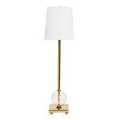 Glass Buffet Lamp Pleated Persimmon T6470