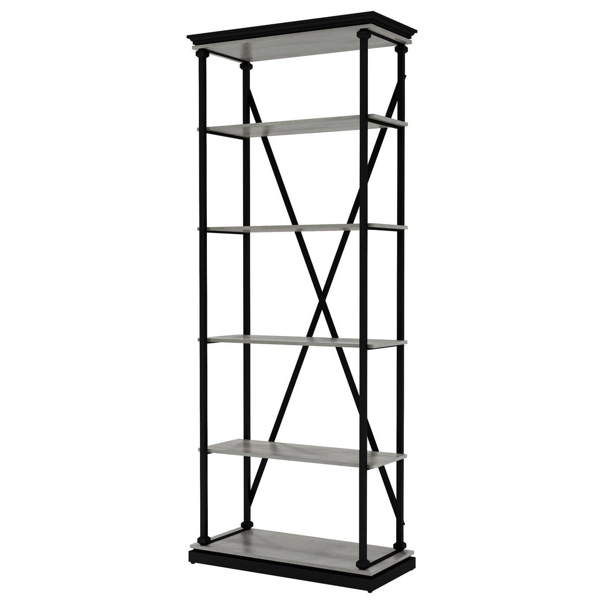 Antique Gray/Black Bookcase L58898