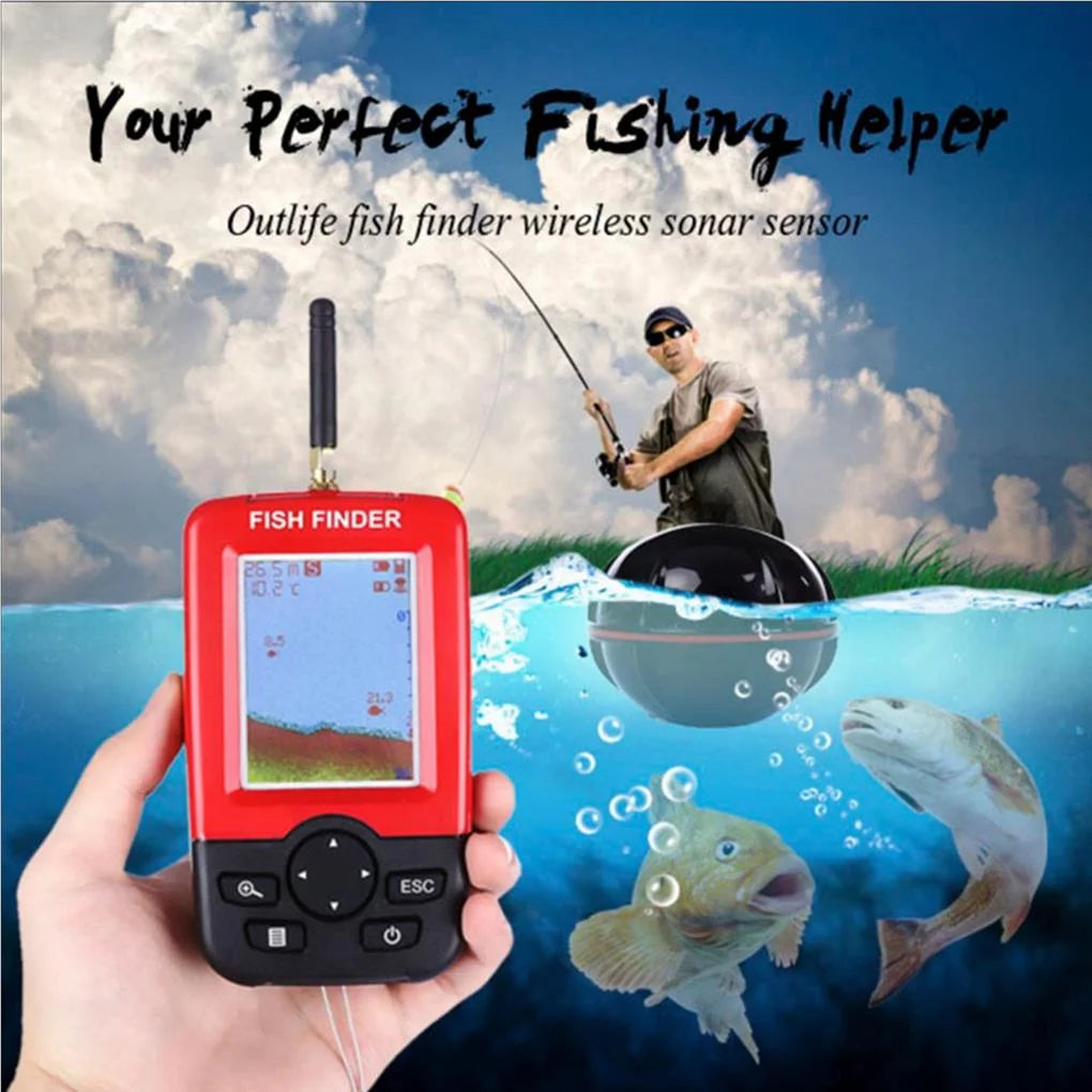 Portable Wireless Sonar Sensor Fishfinder Depth Locator LCD Display Z558