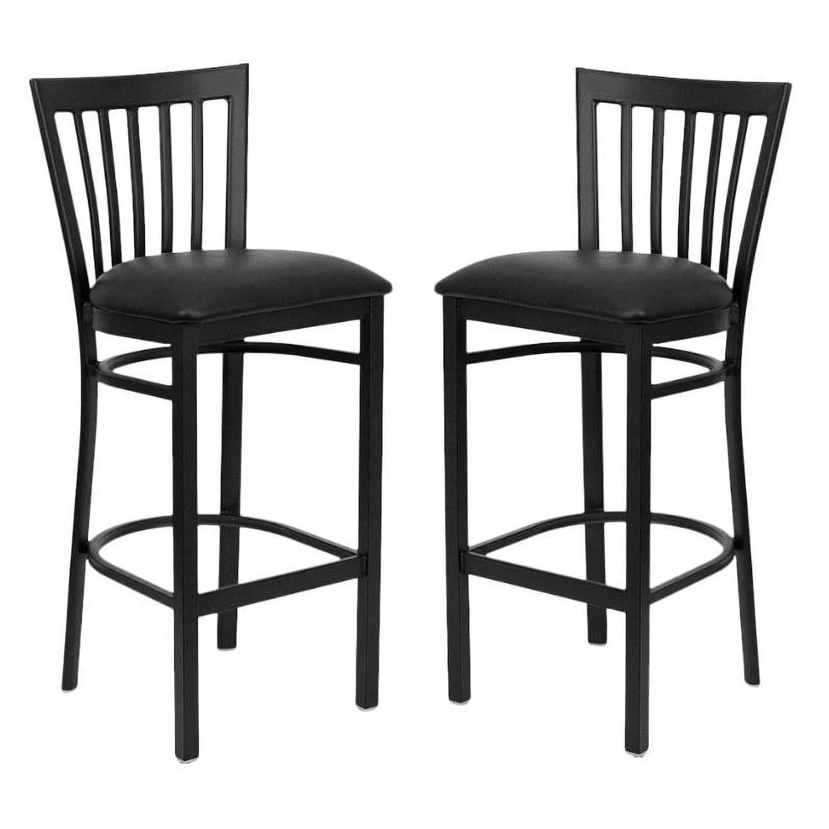 Black Metal Bar Stool Set of 2 E684295