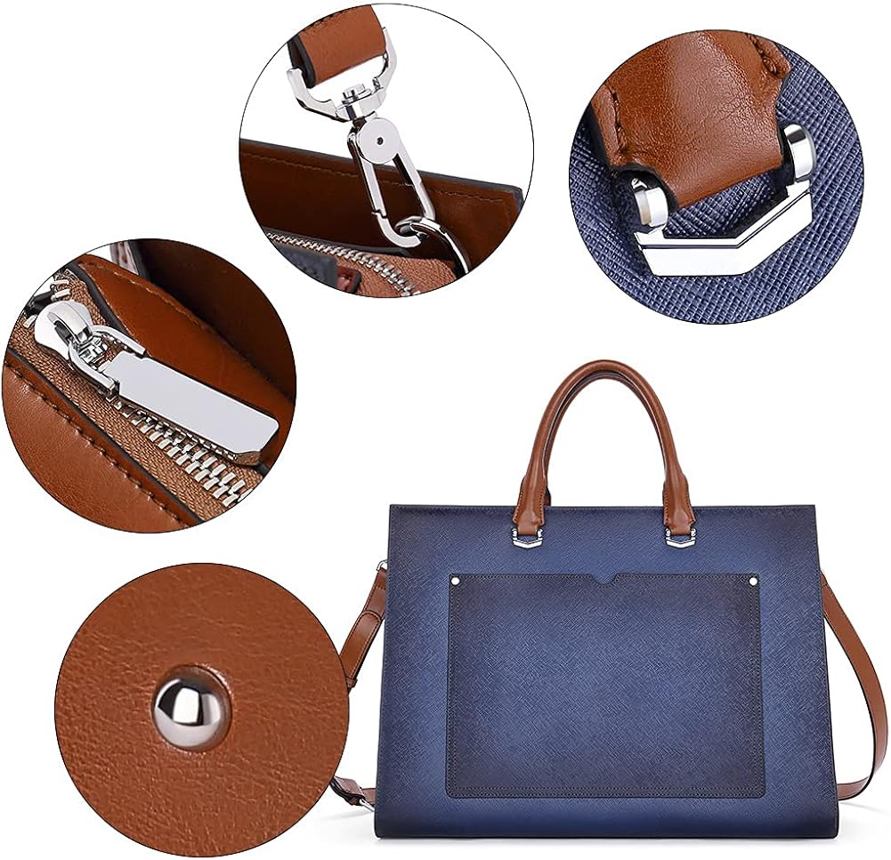 Genuine Leather 15.6 Inch Laptop Shoulder Bag E55849