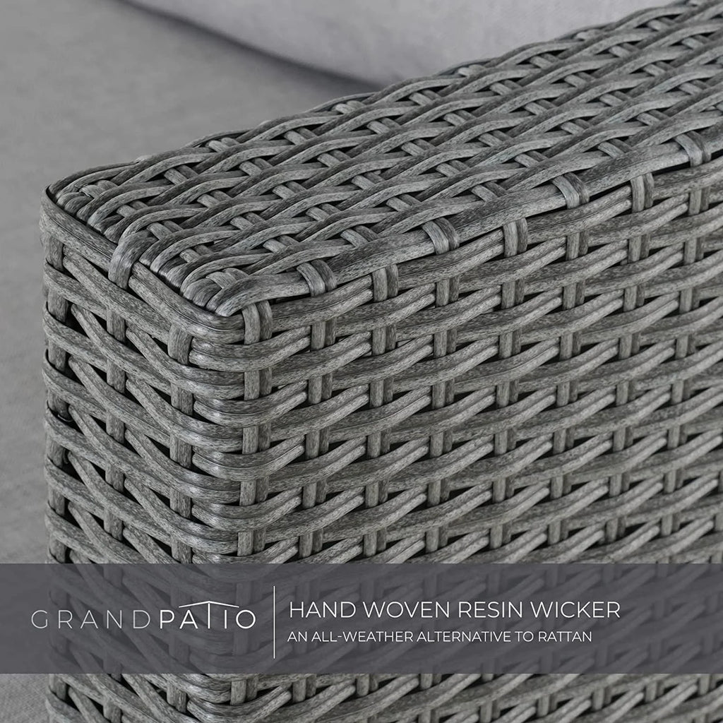 Gray Wicker Outdoor Love Seat Y2524