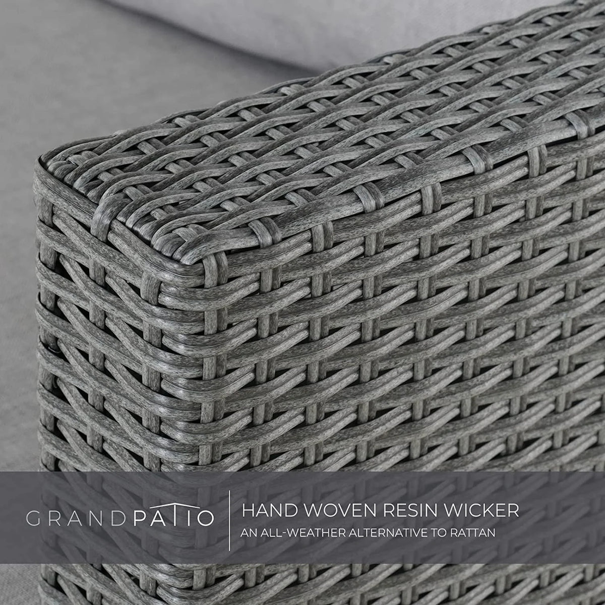 Gray Wicker Outdoor Love Seat Y2524