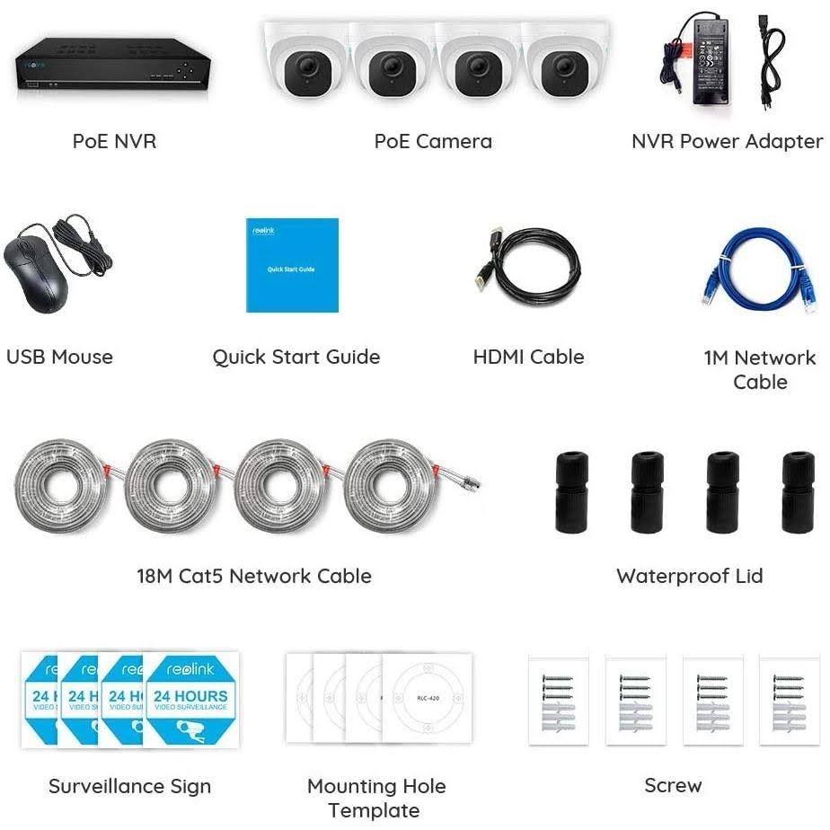5MP Security Camera Kit 4 Bullets H2796