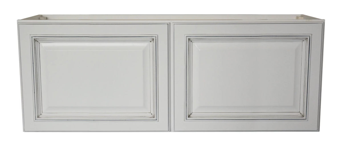 White 36" Wide 15" High Double Door Bridge Cabinet J708305