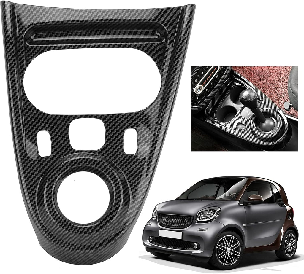 Carbon Fiber Style Gear Shift Panel Cover Sticker Pack of 2 F271