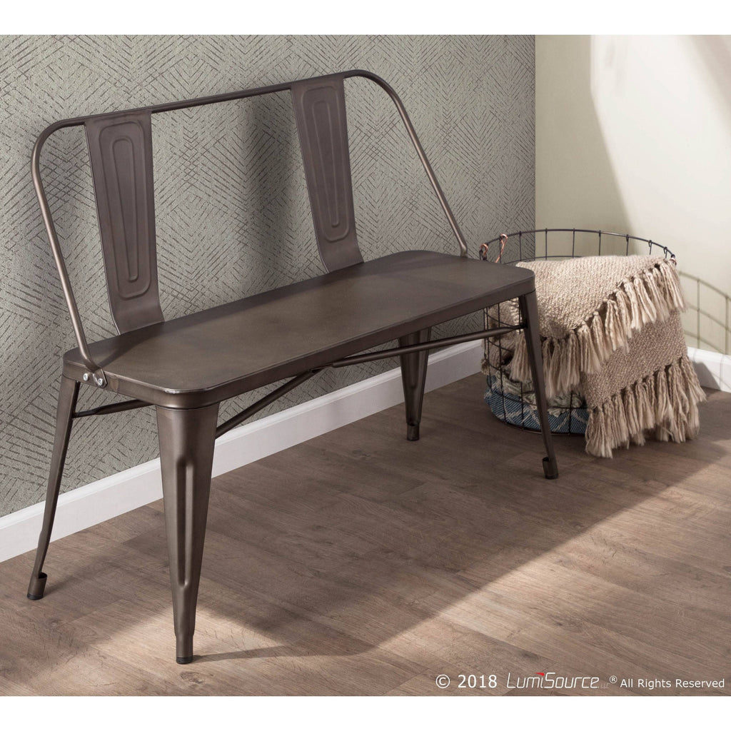 Antique Industrial Metal Bench C692133