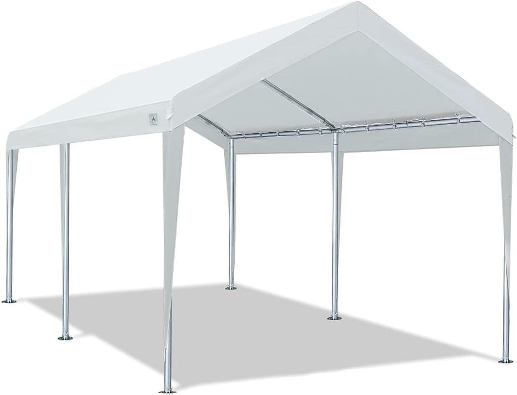 Adjustable 10x20 ft Heavy Duty Carport Canopy Tent, Beige F919