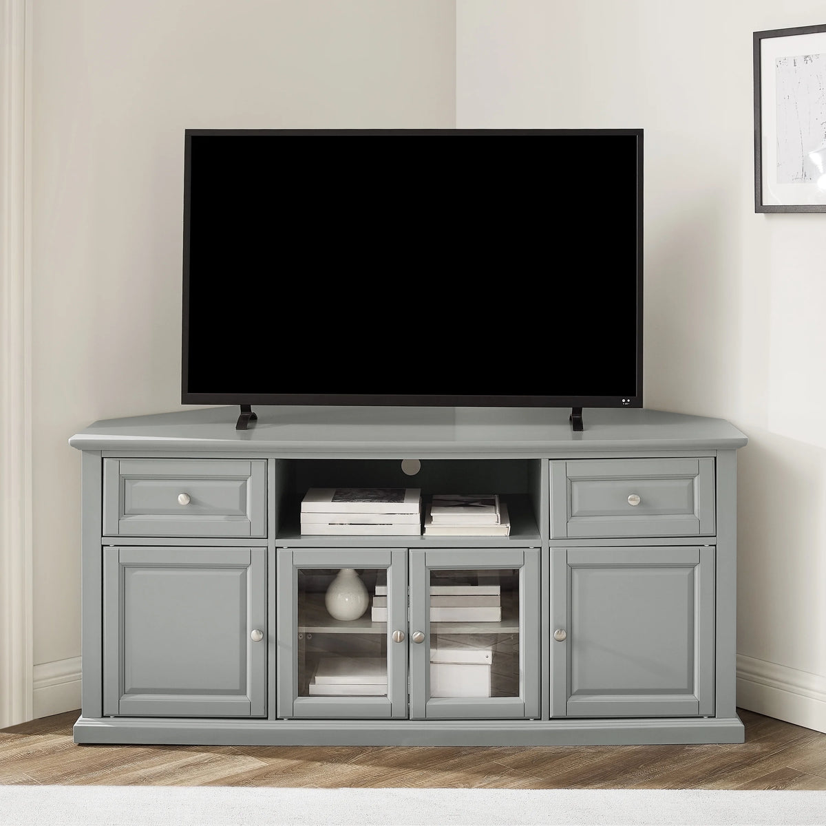 Gray Wood TV Stand R5907