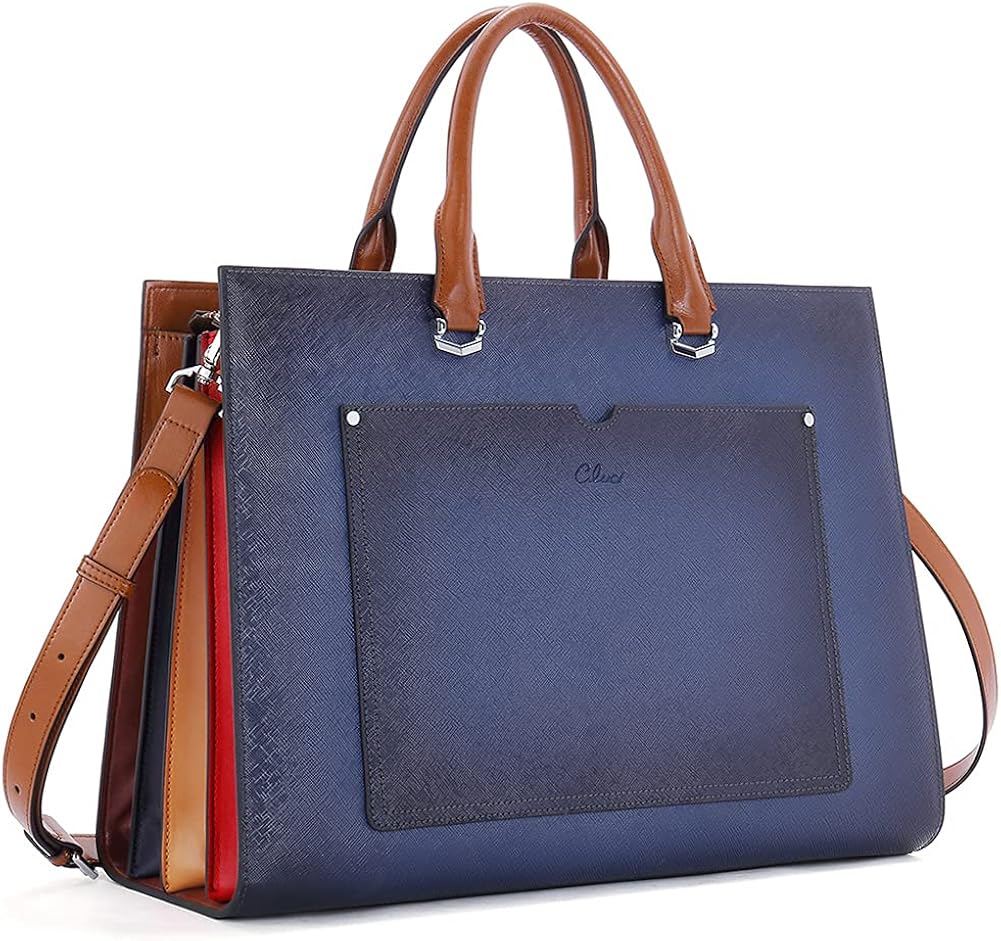 Genuine Leather 15.6 Inch Laptop Shoulder Bag E55849
