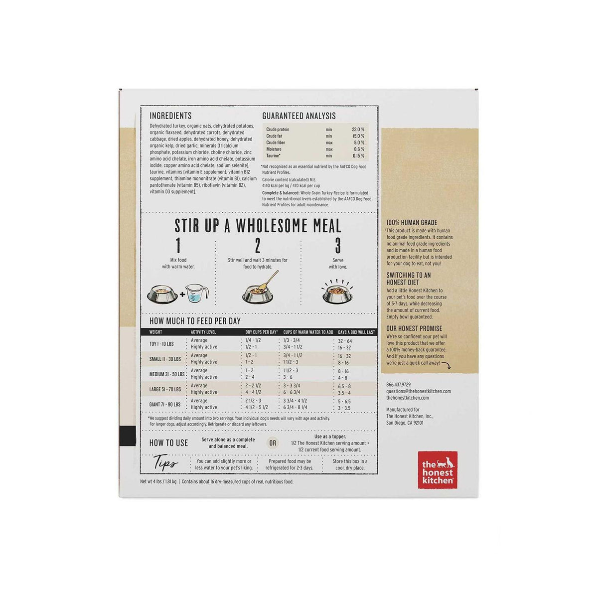 Dehydrated Whole Grain Dog Food Turkey A733798