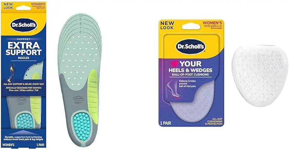 Extra Support Insoles for Women Size 6-11 and Ball of Foot Cushions O719