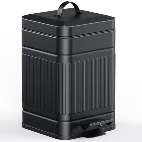 Small 5L Stainless Steel Trash Can with Lid and Step Pedal R829