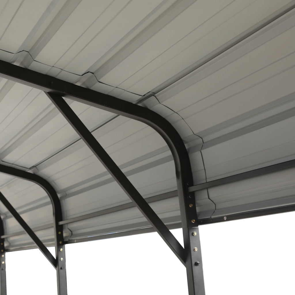 20 x 20 ft Metal Carport with Galvanized Steel Roof H583